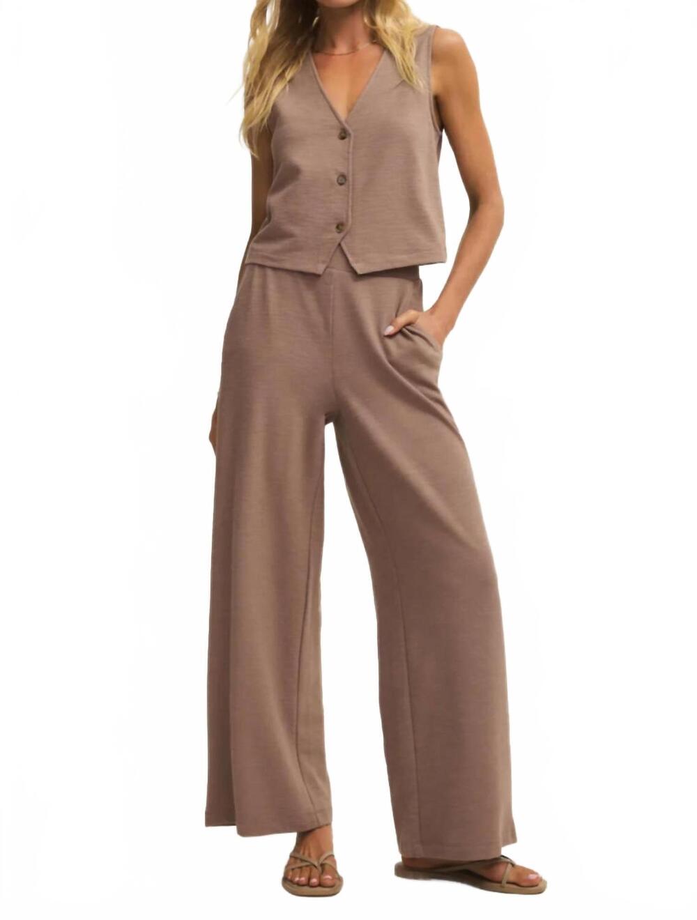 NEW Z SUPPLY andre wide leg pants in milkshake